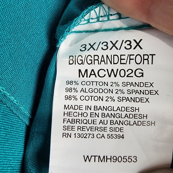 Wrangler Advanced Comfort Snap Front Shirt Embroidered Teal Green Size 3X - Picture 14 of 15